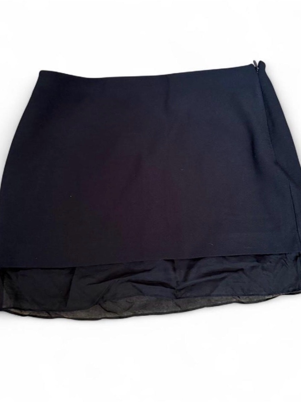 Abercrombie & Fitch Black Skort with Subtle Sheer Trim